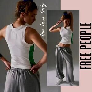 Free People tank top crop activewear Movement stretchy color block Medium